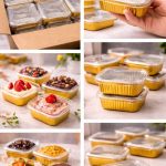 foil bake and serve container with lid(Pack of 10)