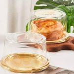 Transparent Bento with Golden Base 6 by 6 pack of 10