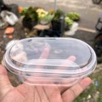 PVC oval container 500ML (5 pcs)